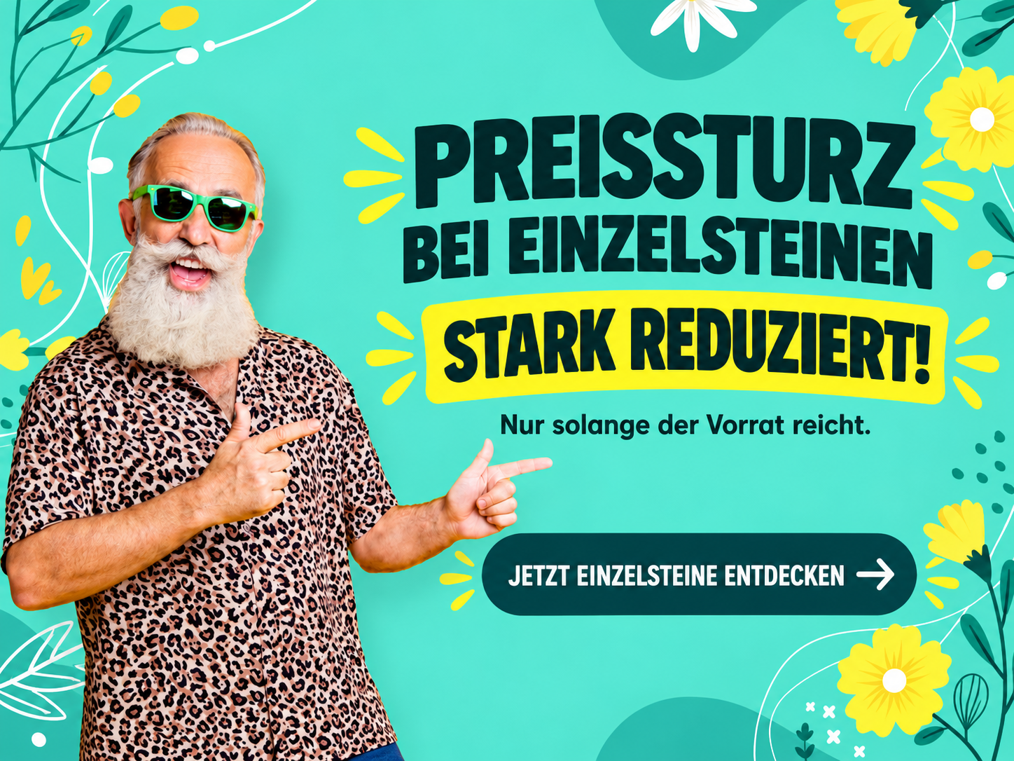 Preissturz bei Einzelsteinen – stark reduziert, nur solange der Vorrat reicht